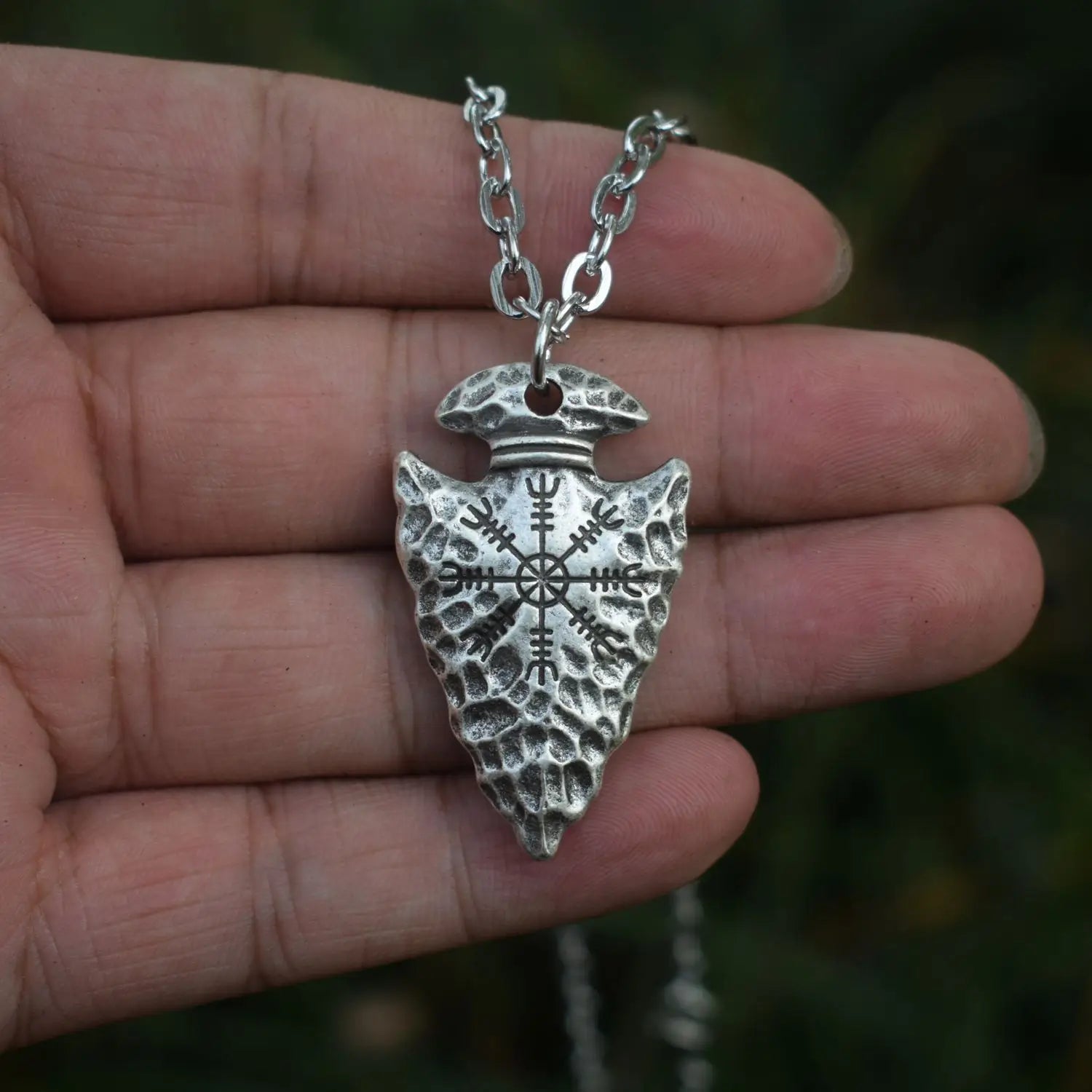 12PCS Nordic Viking Vegvisir Rune Pendant Retro Stone Spearhead Men Necklace Viking Amulet Jewelry